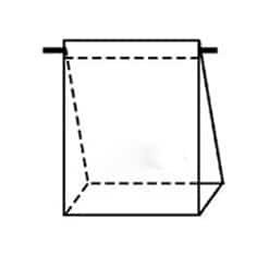 drawstring bag shape 12 vector
