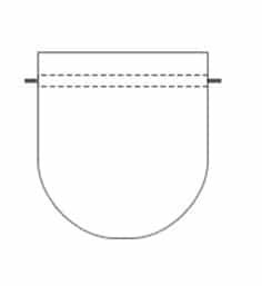 drawstring bag shape 2 vector