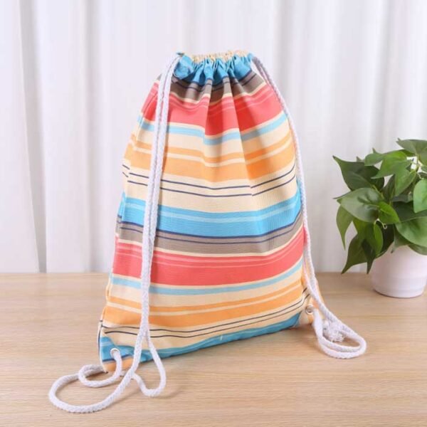Canvas drawstring color backpack
