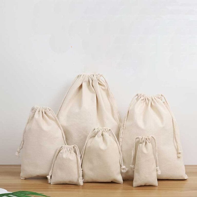 Drawstring Calico Bag Wholesale Fast Deliver in 3 Days