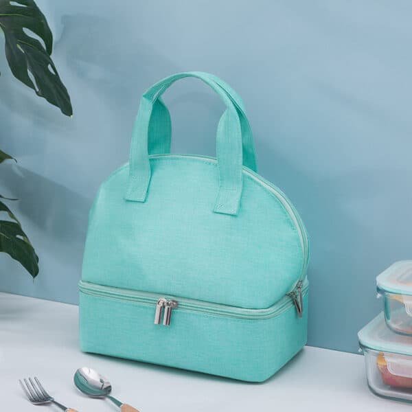 green Small Insulated Lunch Cooler Bag
