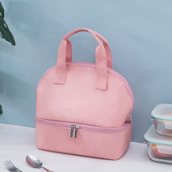 Pink Small Insulated Lunch Cooler Bag