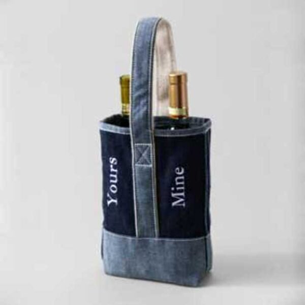 Canvas 2 Bottles Wine Totes