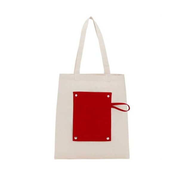 Foldable canvas tote bag