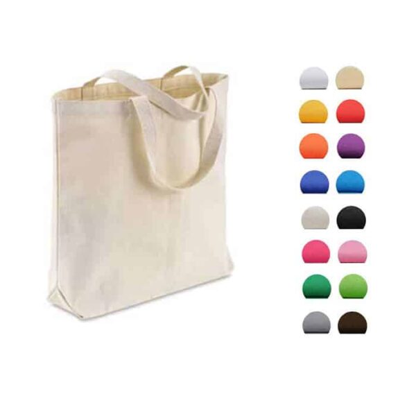 Bulk Canvas Tote Bag with Pockets on 2 Sides