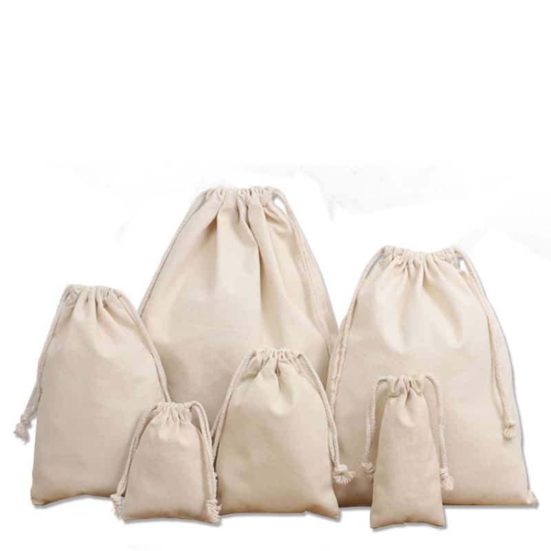 Drawstring Calico Bag Wholesale - Fast Deliver in 3 Days