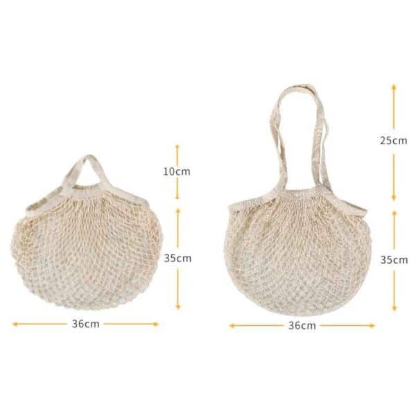 Cotton Portable Shopping Bag with Net