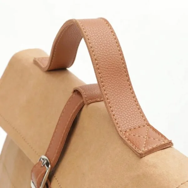 Brown paper briefcase for work - Imagen 3