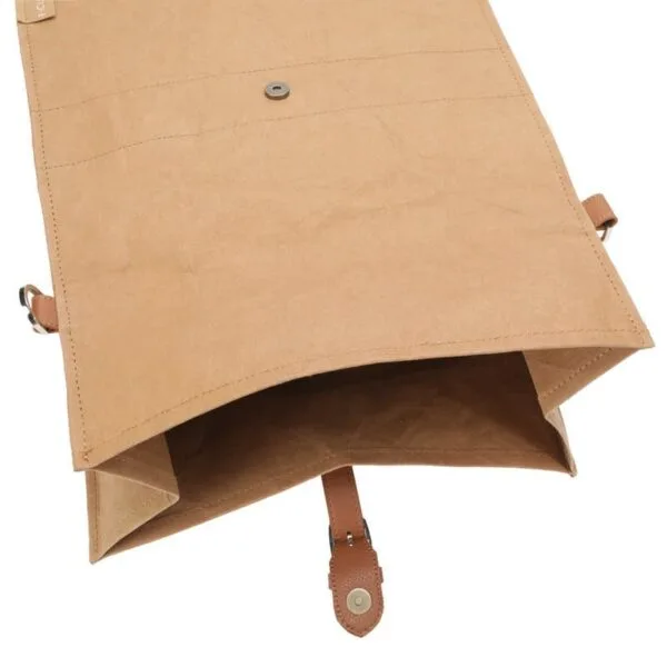 Brown paper briefcase for work - Imagen 6