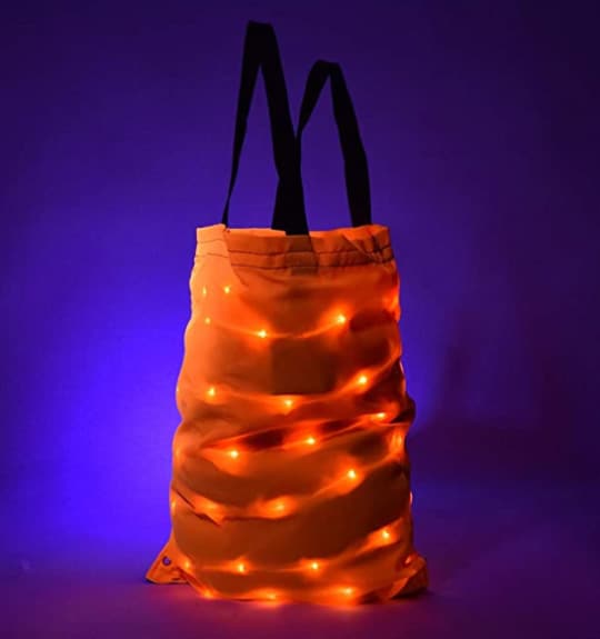 orange LED Halloween Treat Bag