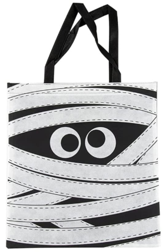 black halloween tote bag