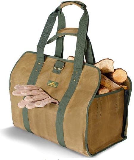 canvas firewood log carrier