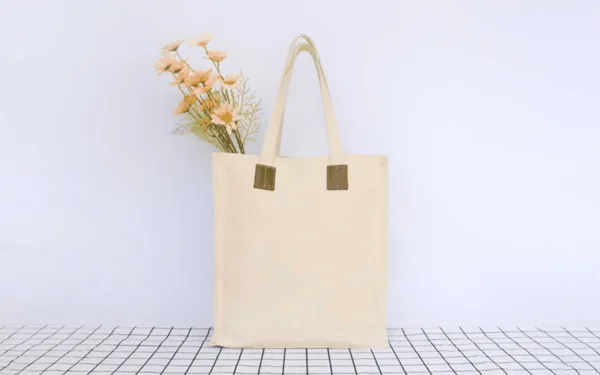 Custom Thick Canvas Tote Bag With Leather Logo — изображение 5