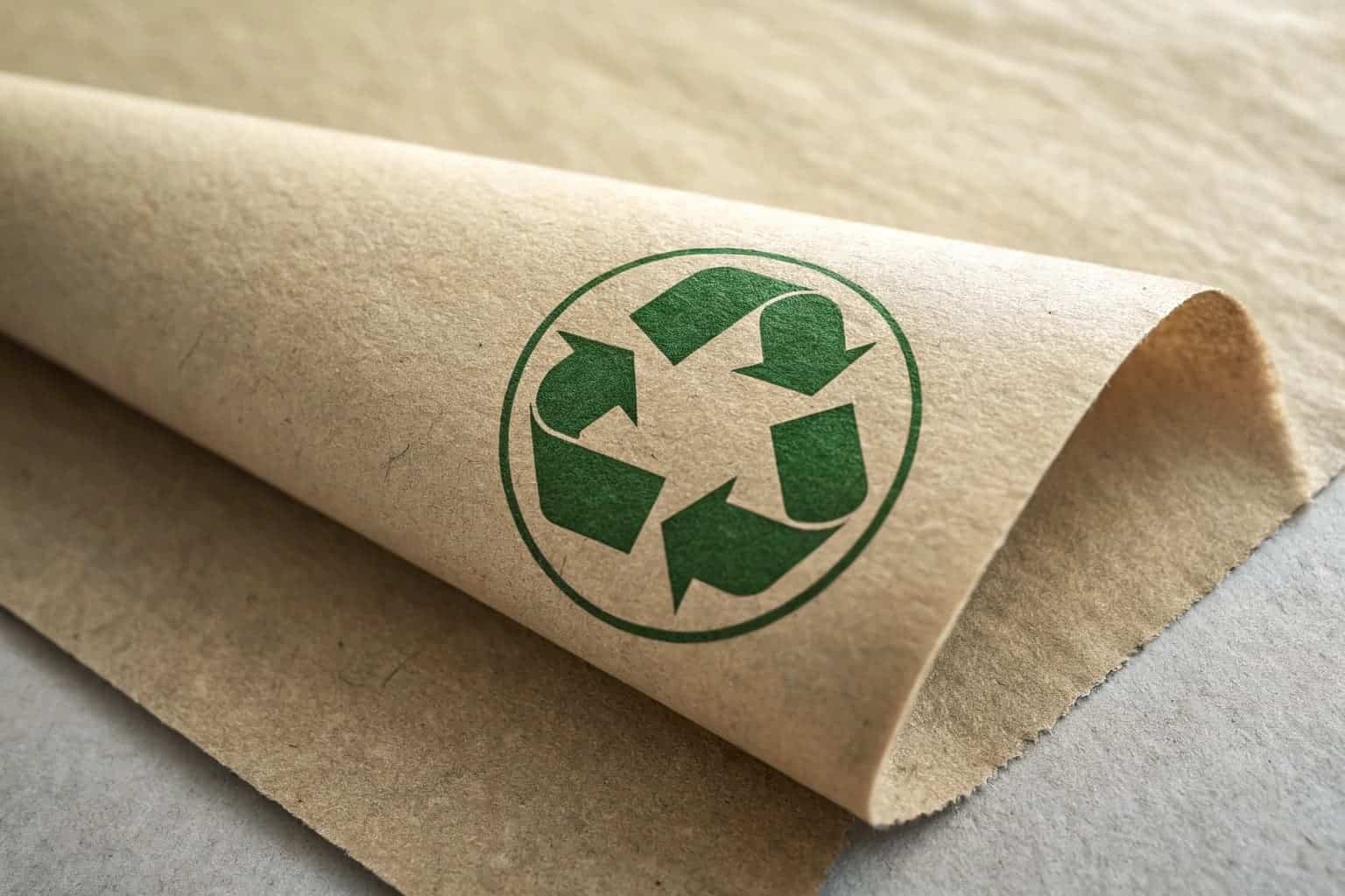 Recycling symbol on Tyvek