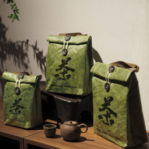 Chinese-Tea-Art-Tyvek-Tote-Bag-Triple-Sizes-Fold & Tie-Closure