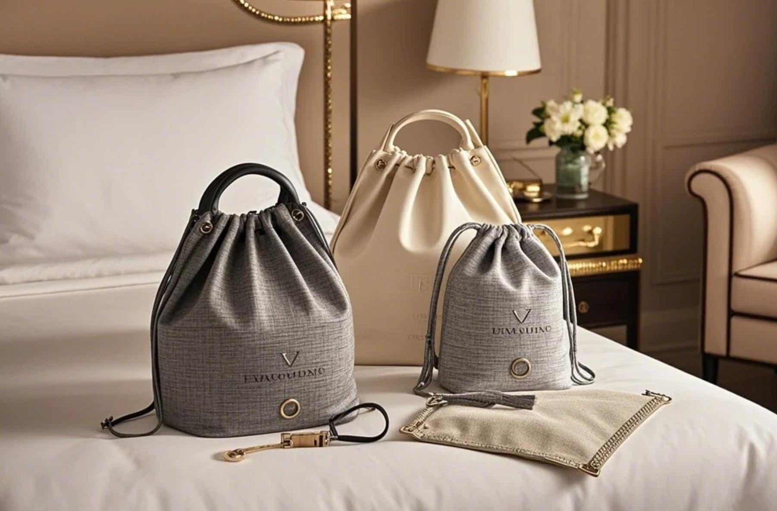 Luxury drawstring bags