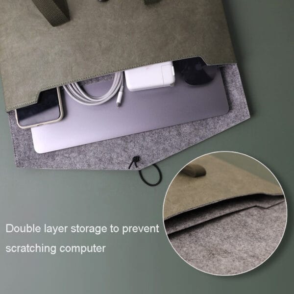 Tyvek Laptop Sleeve with Felt Lining