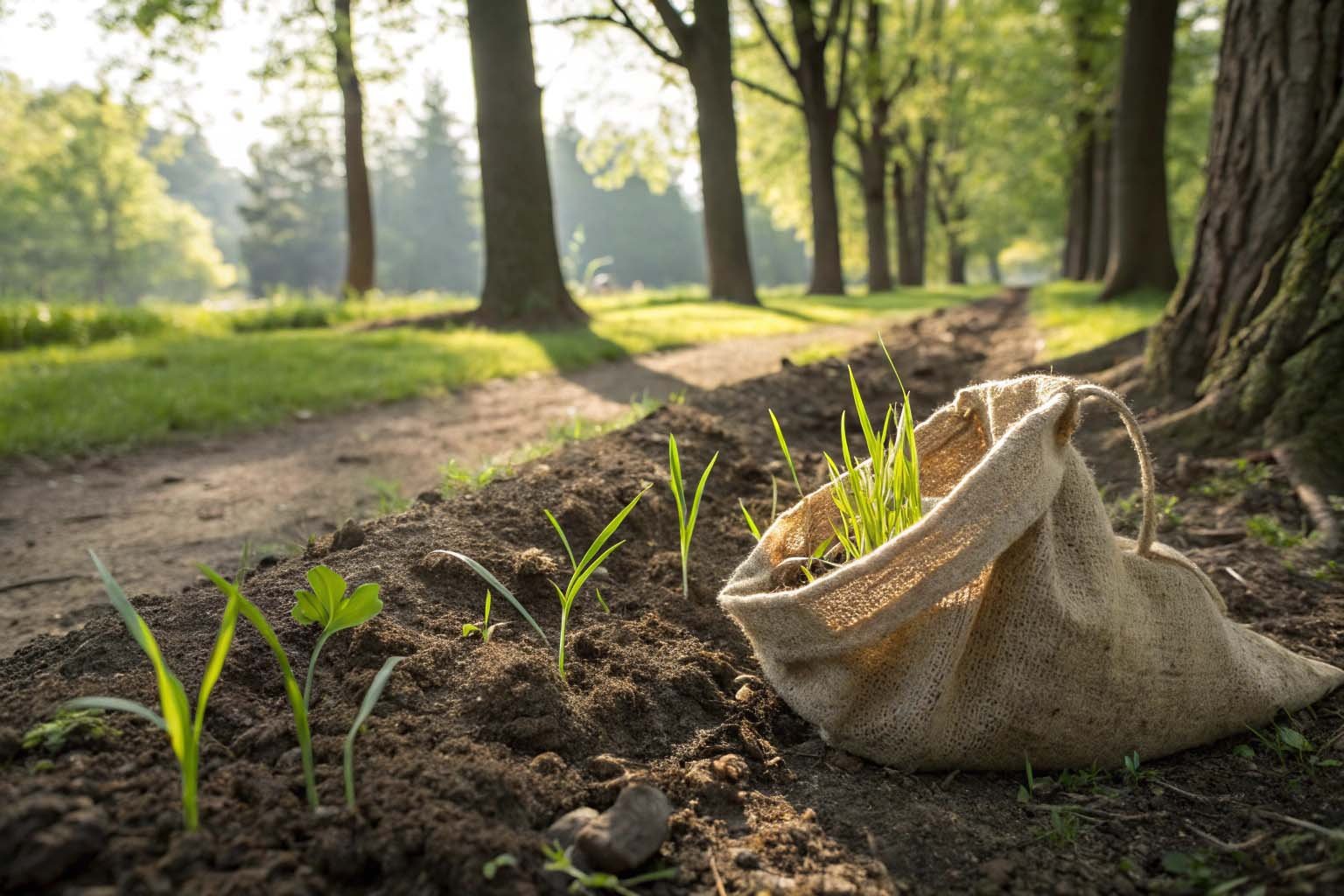 Jute bag decomposing naturally