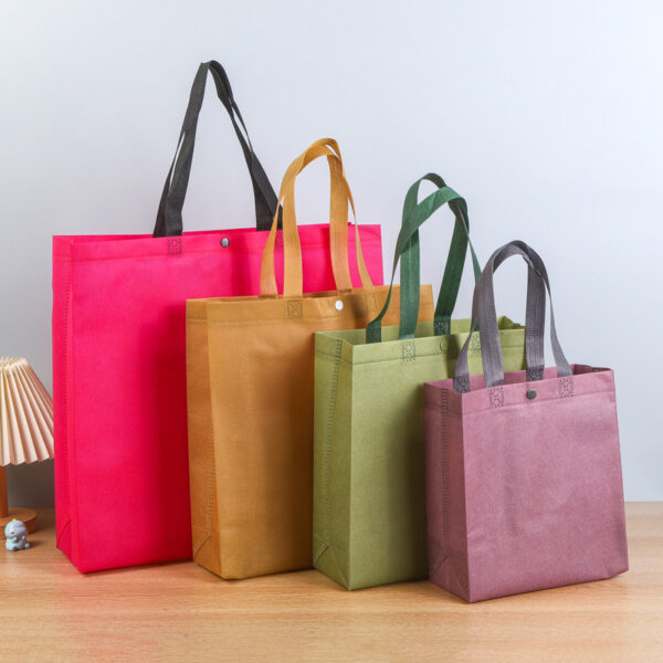Heat-Sealed-Non-Woven-Totes-4-Sizes-Snap-Closure -Bulk-Custom