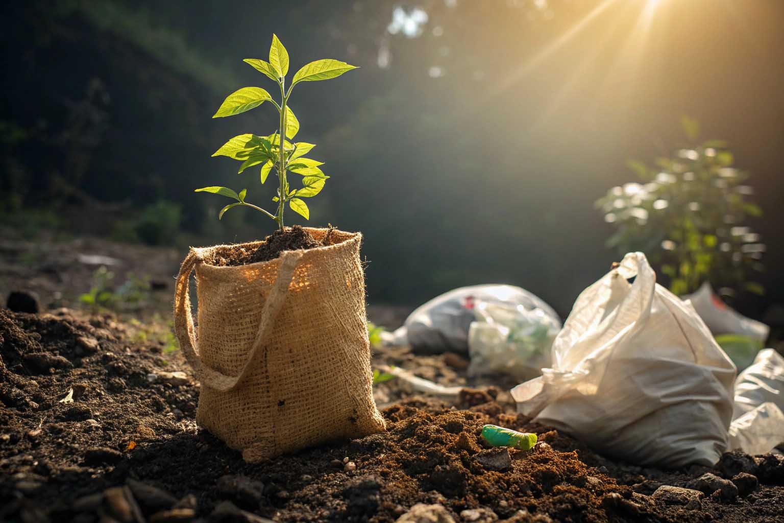 Jute bags vs plastic bags comparison