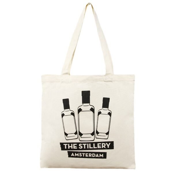Minimalist-12oz-Canvas-Tote-Bag-with-Black-Logo- Eco-Friendly