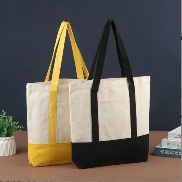 Premium-16oz-Canvas-Tote-Bag-with-Color-Stitching-and-Extended-Handles