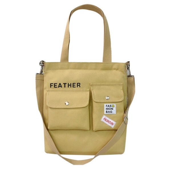 Saco de viagem em lona de 16 oz - 3 x 36 x 4 cm - destacável - corpo cruzado e bolsos duplos