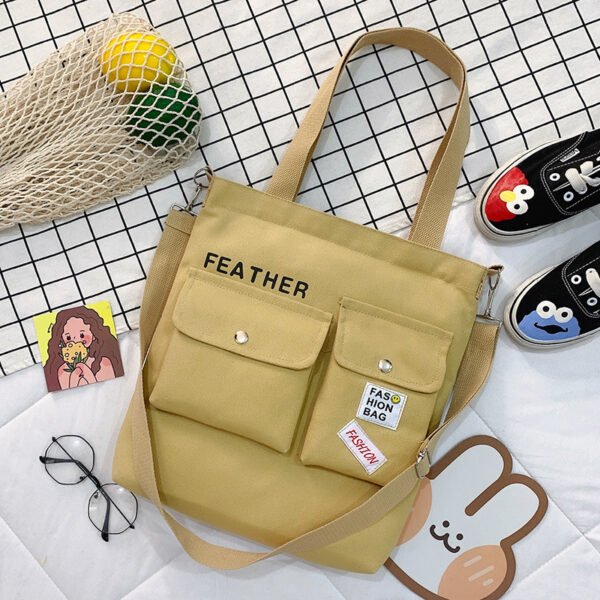 Saco de viagem em lona de 16 oz - 3 x 36 x 4 cm - destacável - corpo cruzado e bolsos duplos