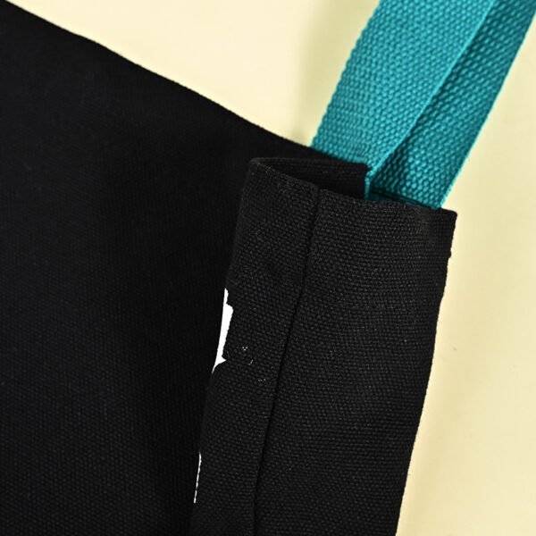 Custom-12oz-Cotton-Tote-Bag -34x38cm-Tiffany-Green-Handles -Metal-Snap