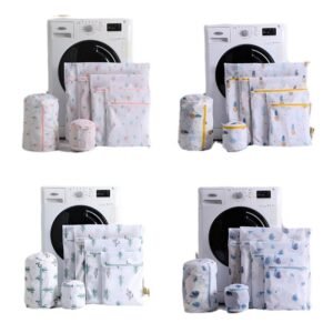 Tropical design Polyester Laundry Bags 6 Sizes Hidden Zipper