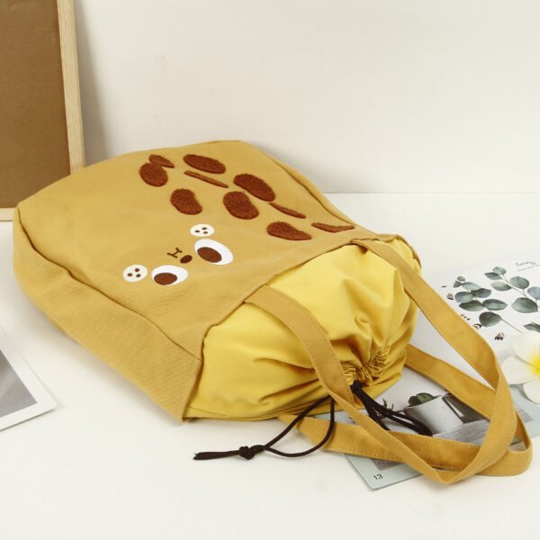 Whimsical-Peanut-Shaped-Tote-Bag-35x37x10cm-Embroidery&Flocking-Design