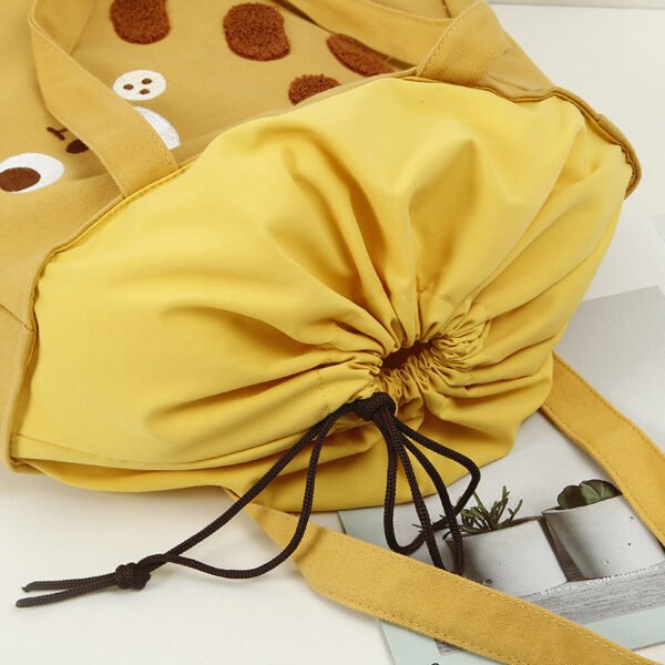 Whimsical-Peanut-Shaped-Tote-Bag-35x37x10cm-Embroidery&Flocking-Design