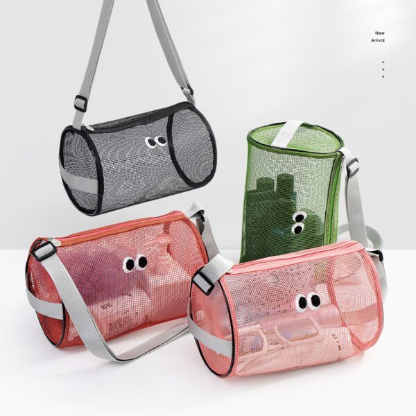 Cylinder-Mesh-Shoulder-Bag-Playful-Eye-Design