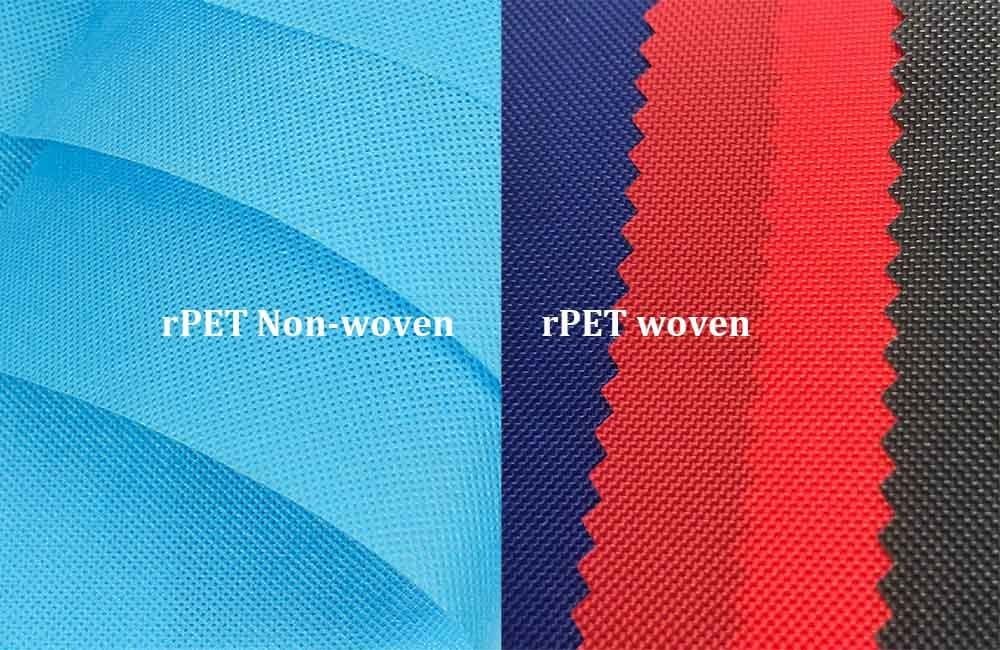 close up shot of different rpet fabric textures