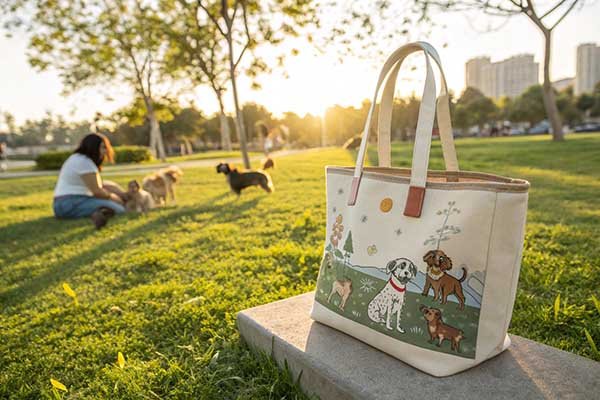 A simple canvas tote bag