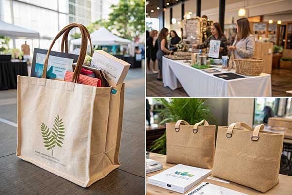 Canvas bags in different settings