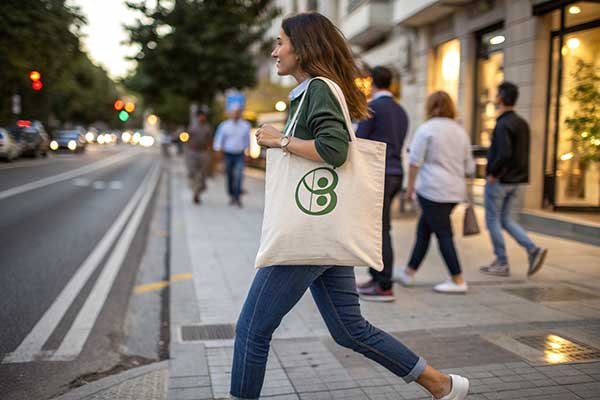 Eco-friendly bag with custom brand logo