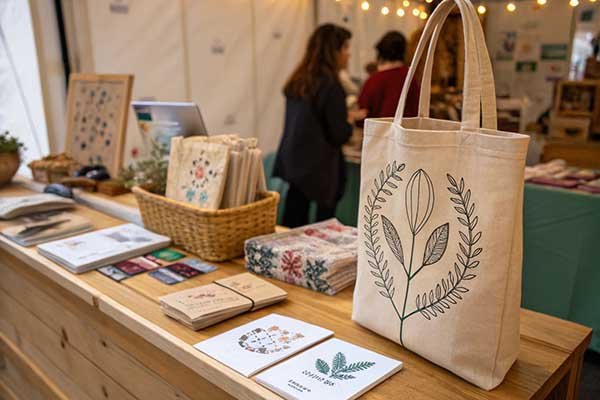 Small brand's custom eco bag with a unique design