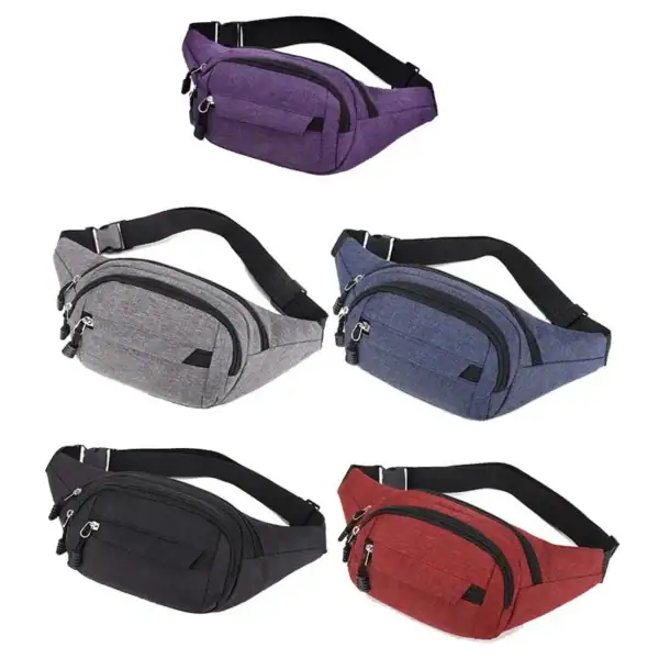 Image showing five body bags in different colors: purple, gray, blue, black, and red.