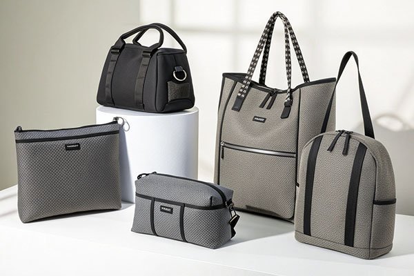 Different styles of neoprene bags
