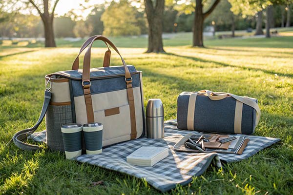 picnic cooler bag and mat set
