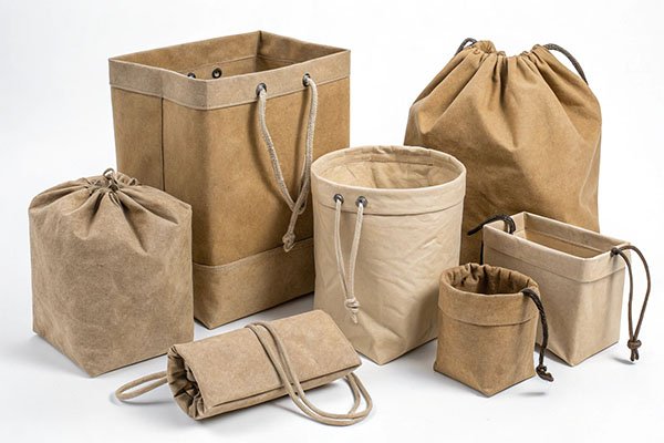 various shapes of washable paper bags