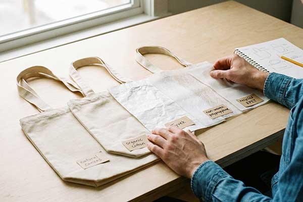 canvas and tyvek bags