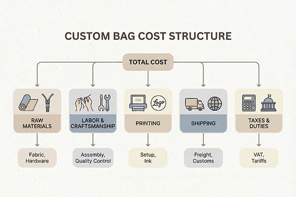 Flowchart of bag production steps