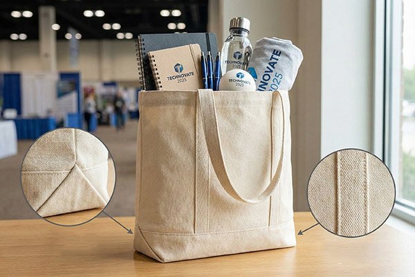 Canvas bag holding heavy items