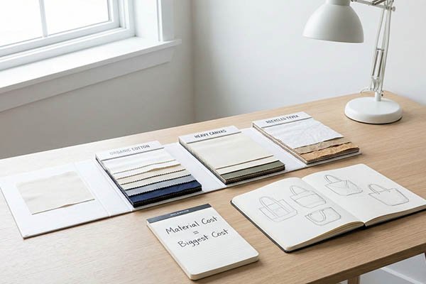 fabric swatches cotton and tyvek