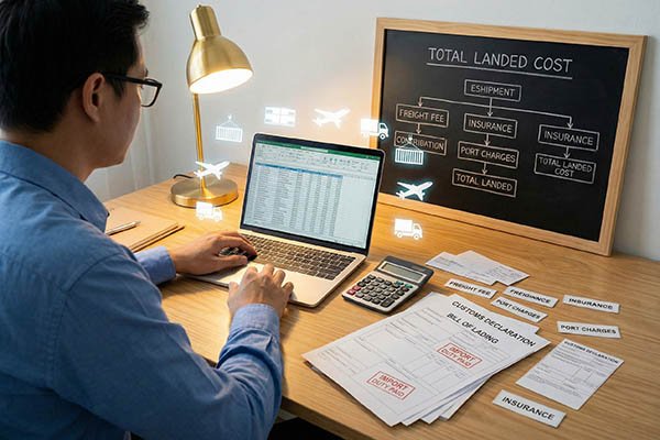 Cargo ship and airplane icons