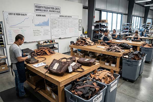 Leather waste and rework analysis