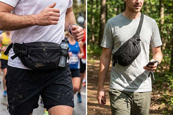 runner using waist bag
