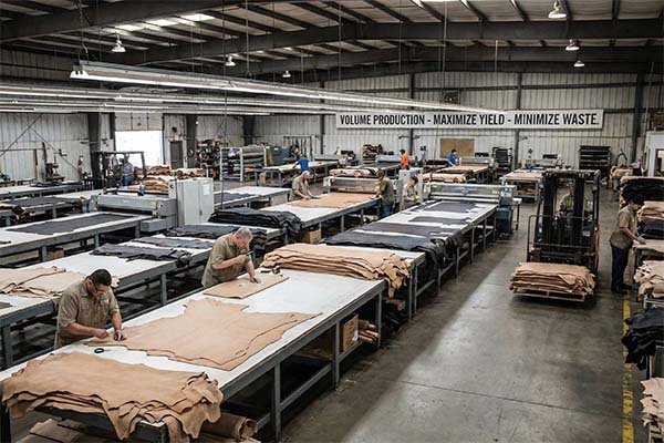 Factory leather cutting floor